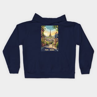 Paris France Kids Hoodie